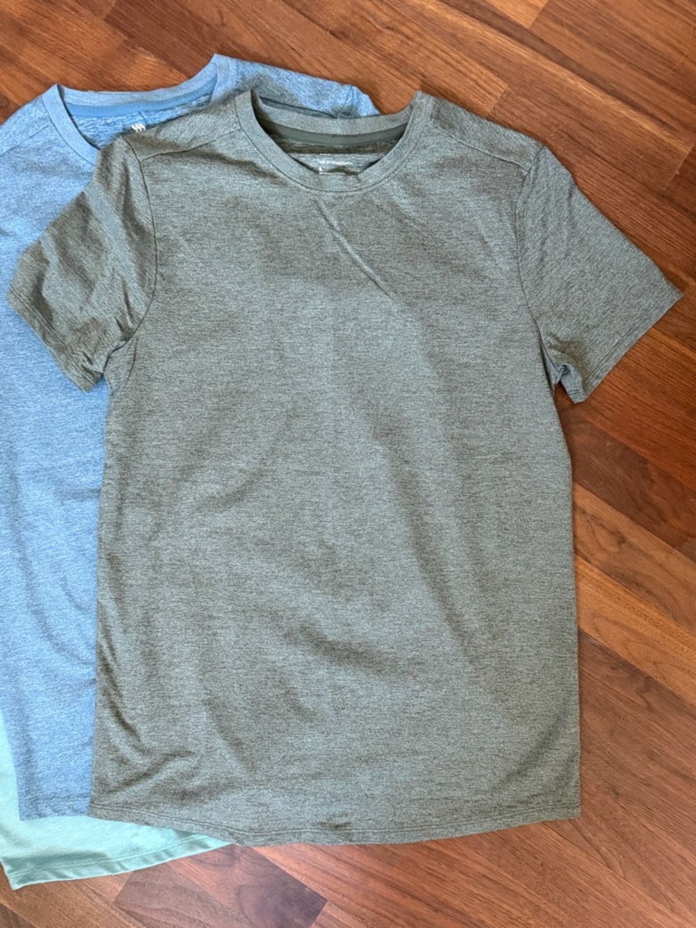 all in motion Men's Short Sleeve Crew Neck T-Shirt - Gray & Light Blue
